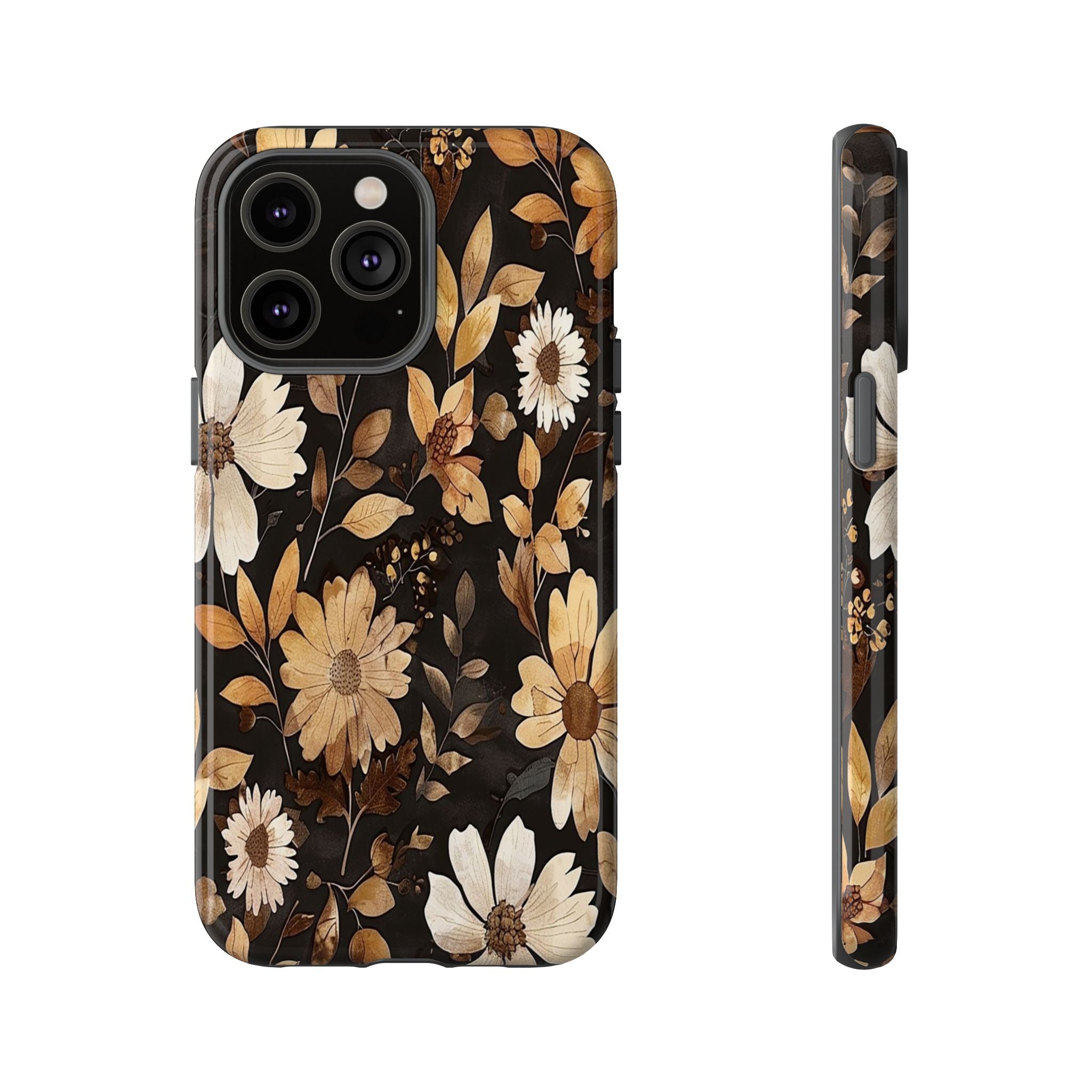 Golden Daisy Botanical on Black