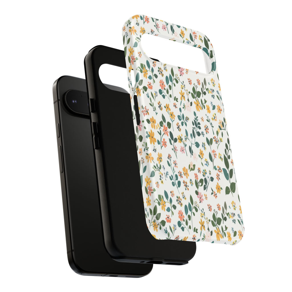 Pastel Leaves and Flowers Case