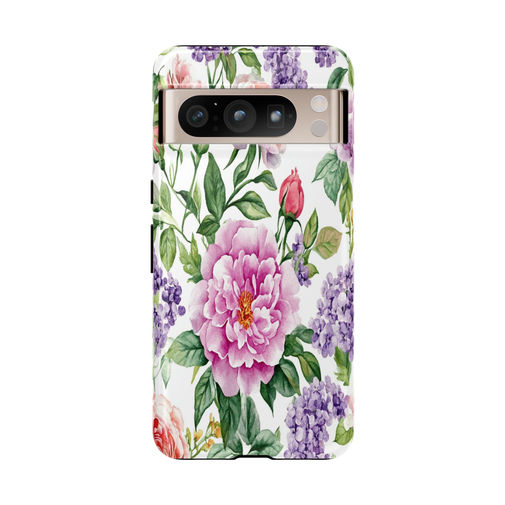 Watercolor Peonies and Lilacs