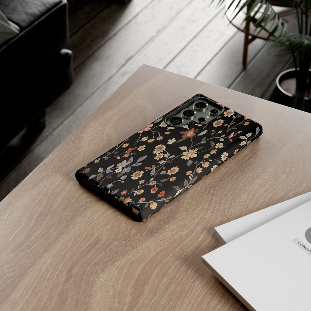 Floral Field on Black Case
