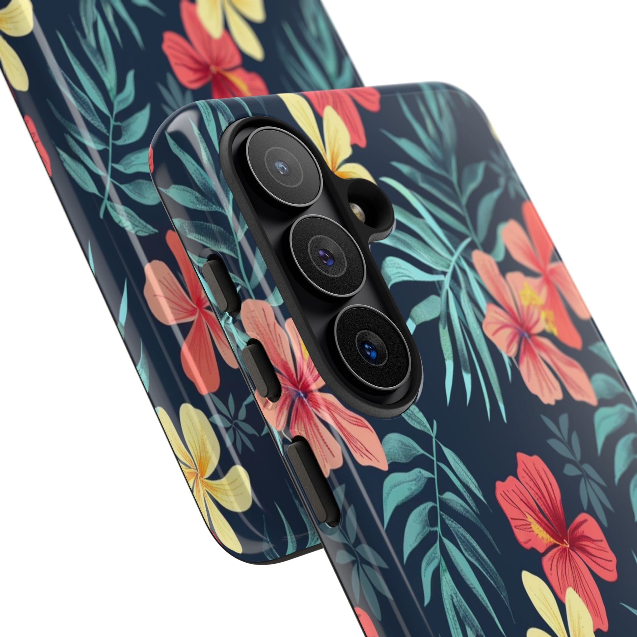 Tropical Hibiscus Navy Case