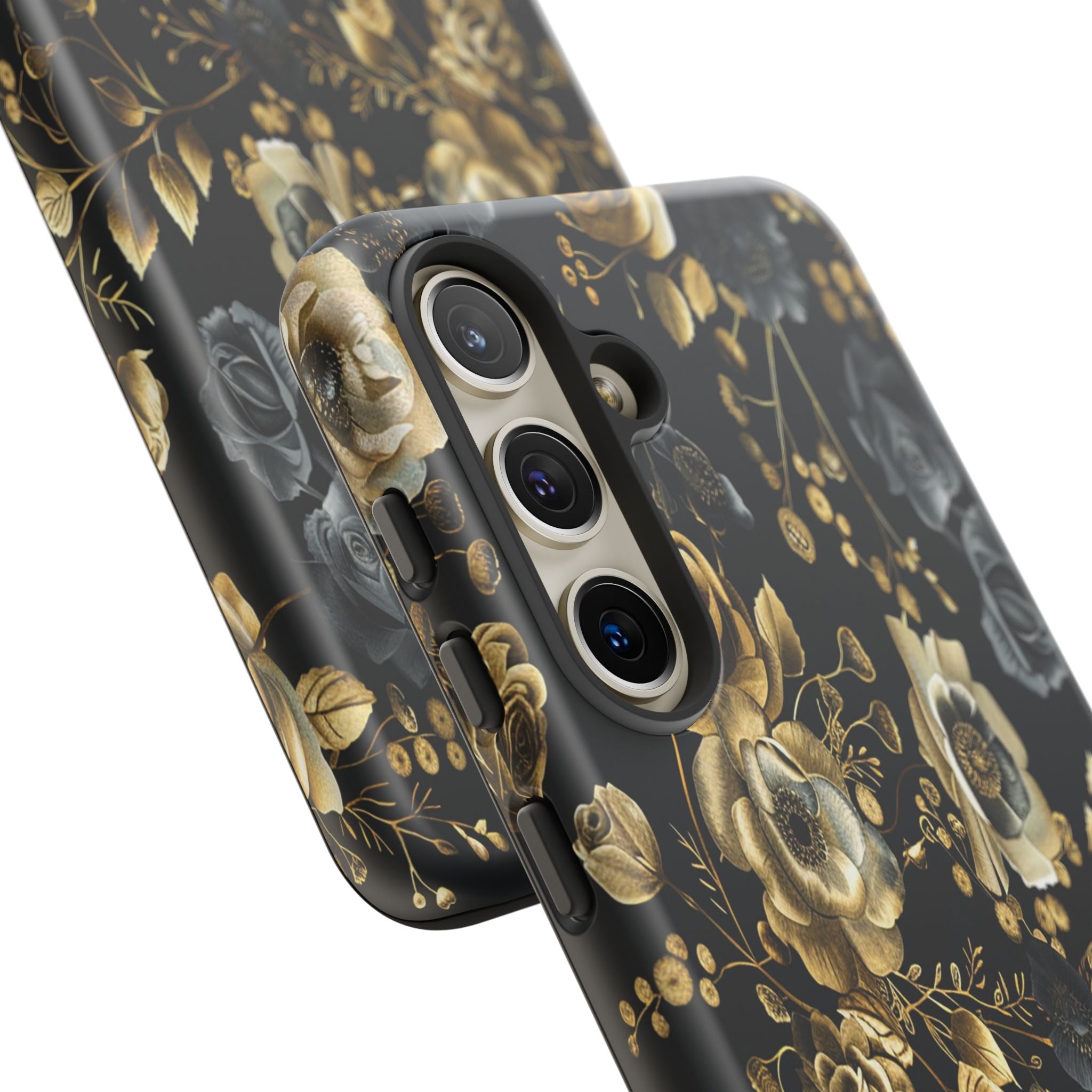 Luxurious Gold Roses on Black