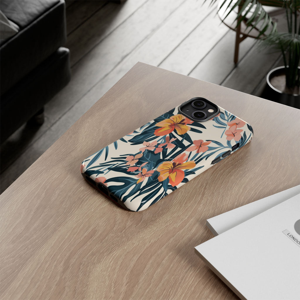 Tropical White and Blue Case