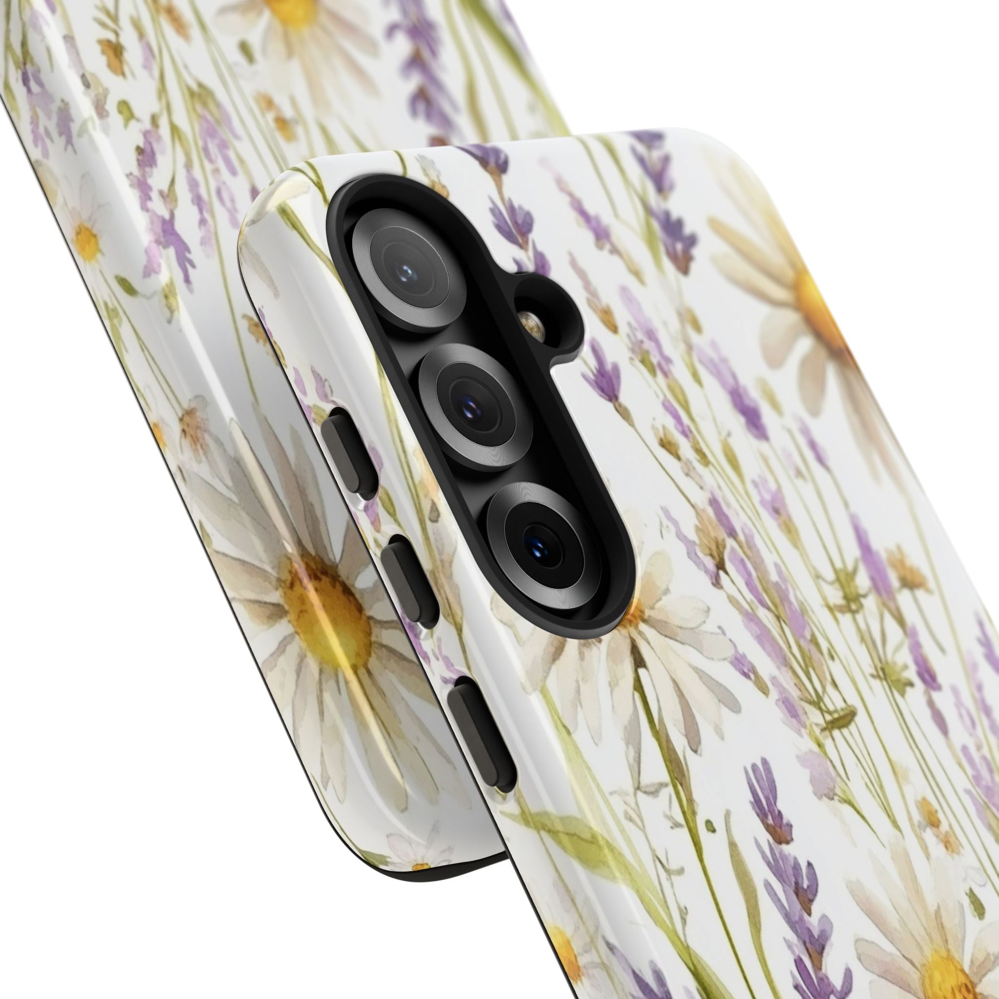Delicate Watercolor Daisy and Lavender Case