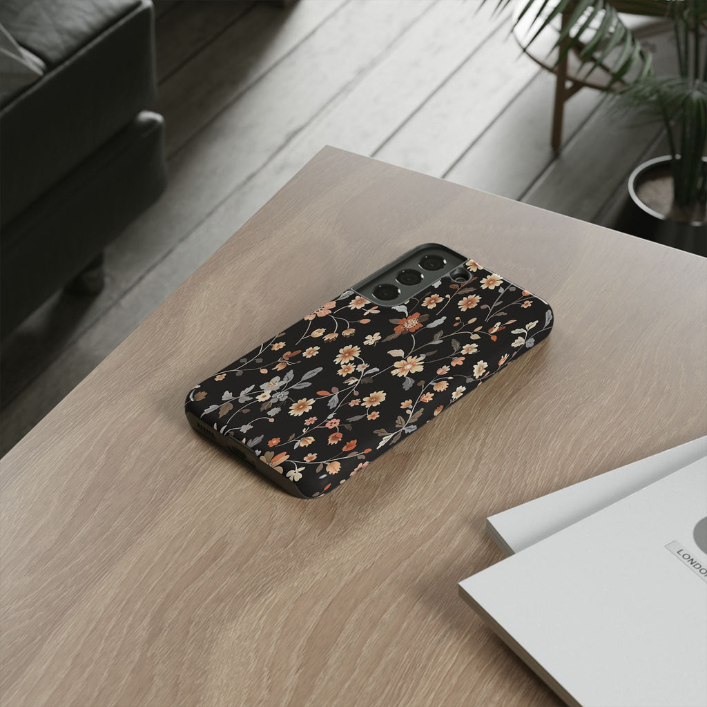Floral Field on Black Case