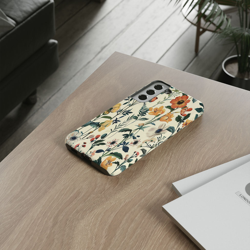 Vintage Botanical Wildflower Seamless Pattern