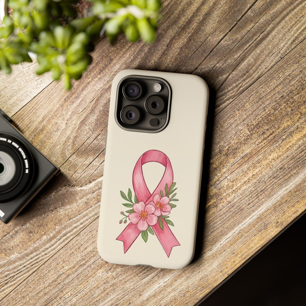 Floral Breast Cancer Awareness Case