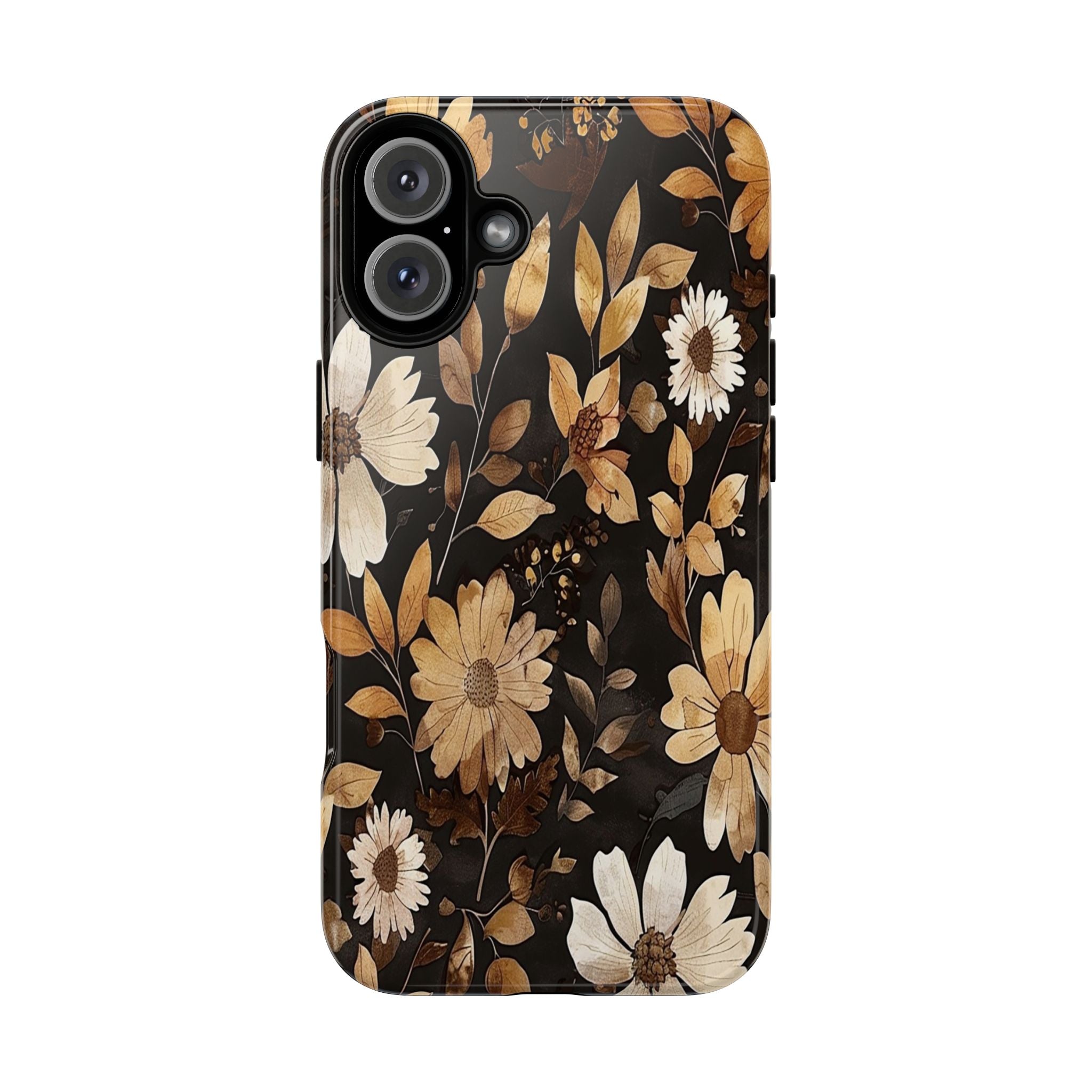 Golden Daisy Botanical on Black