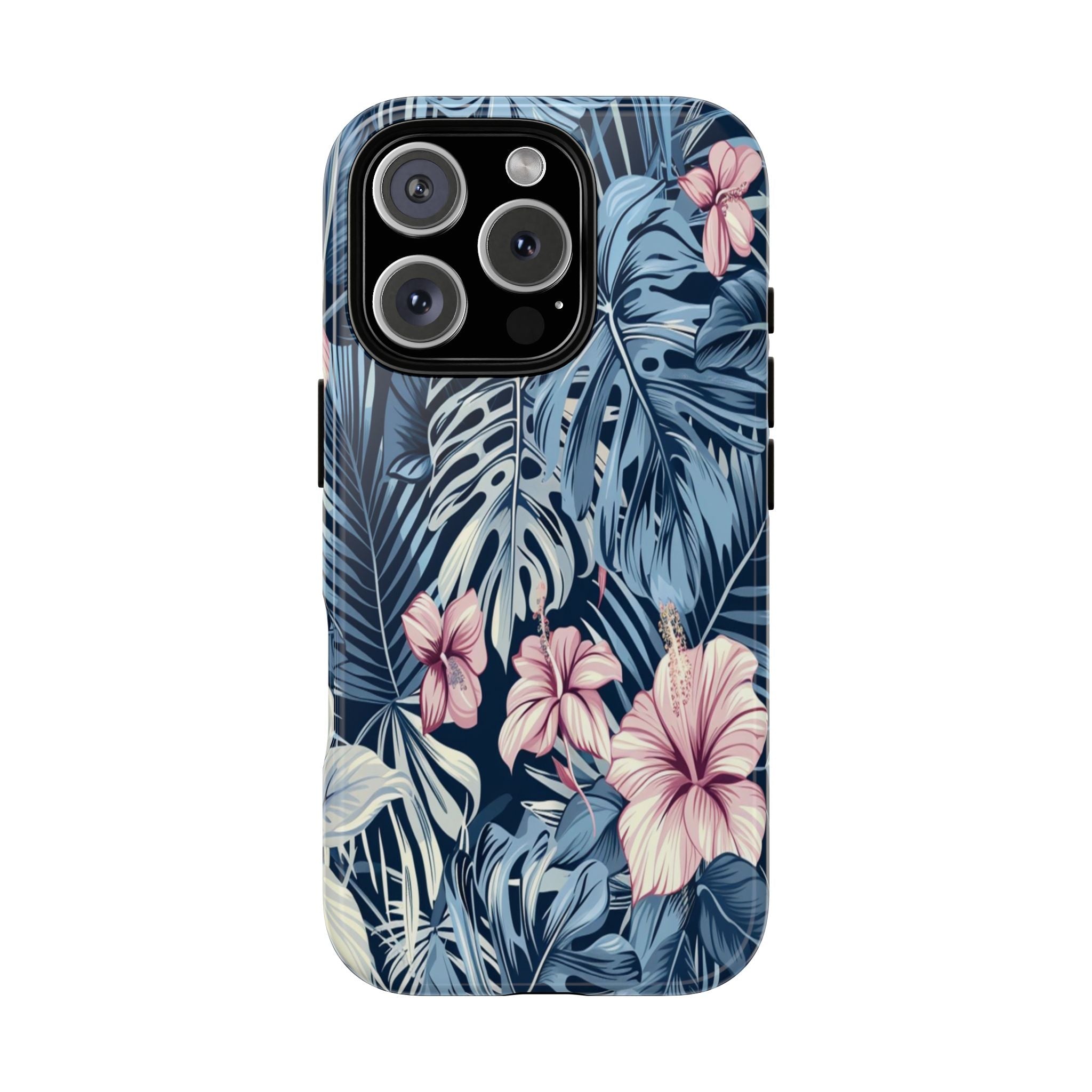 Tropical Hibiscus and Monstera Pattern