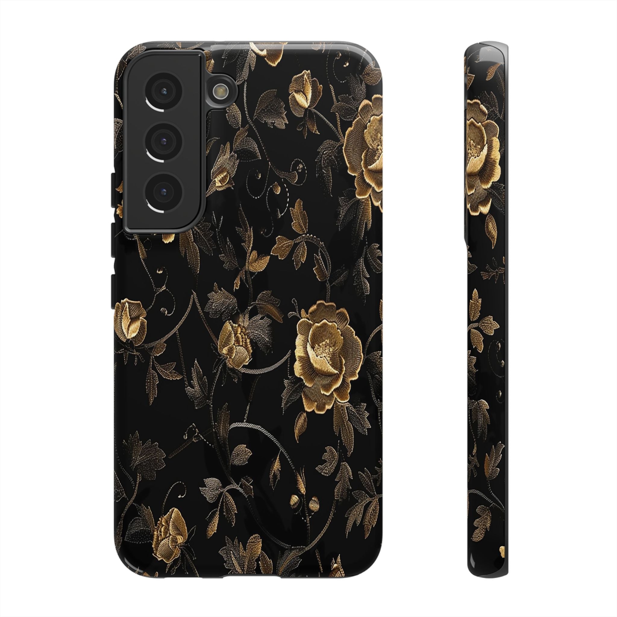 Golden Roses on Black