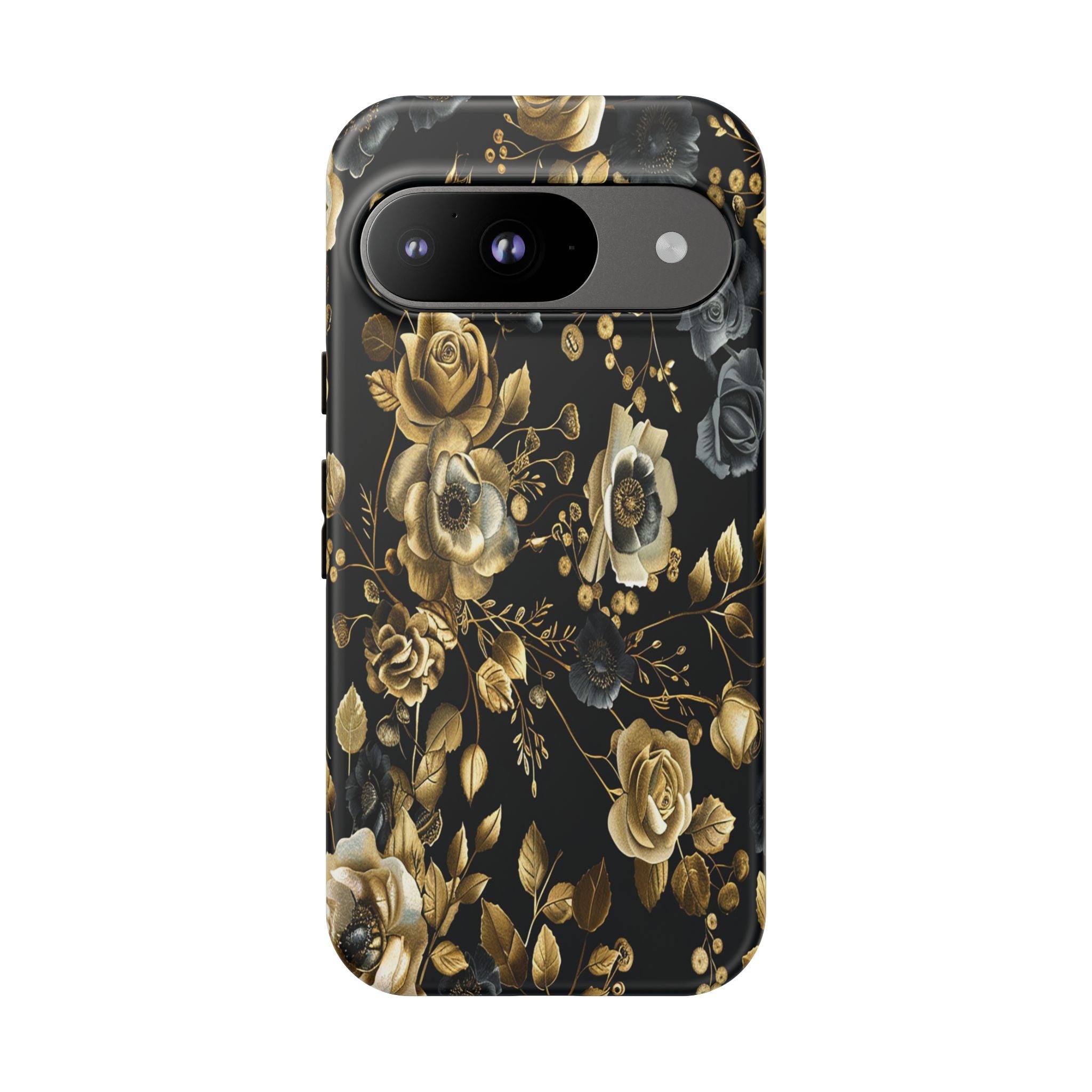 Luxurious Gold Roses on Black