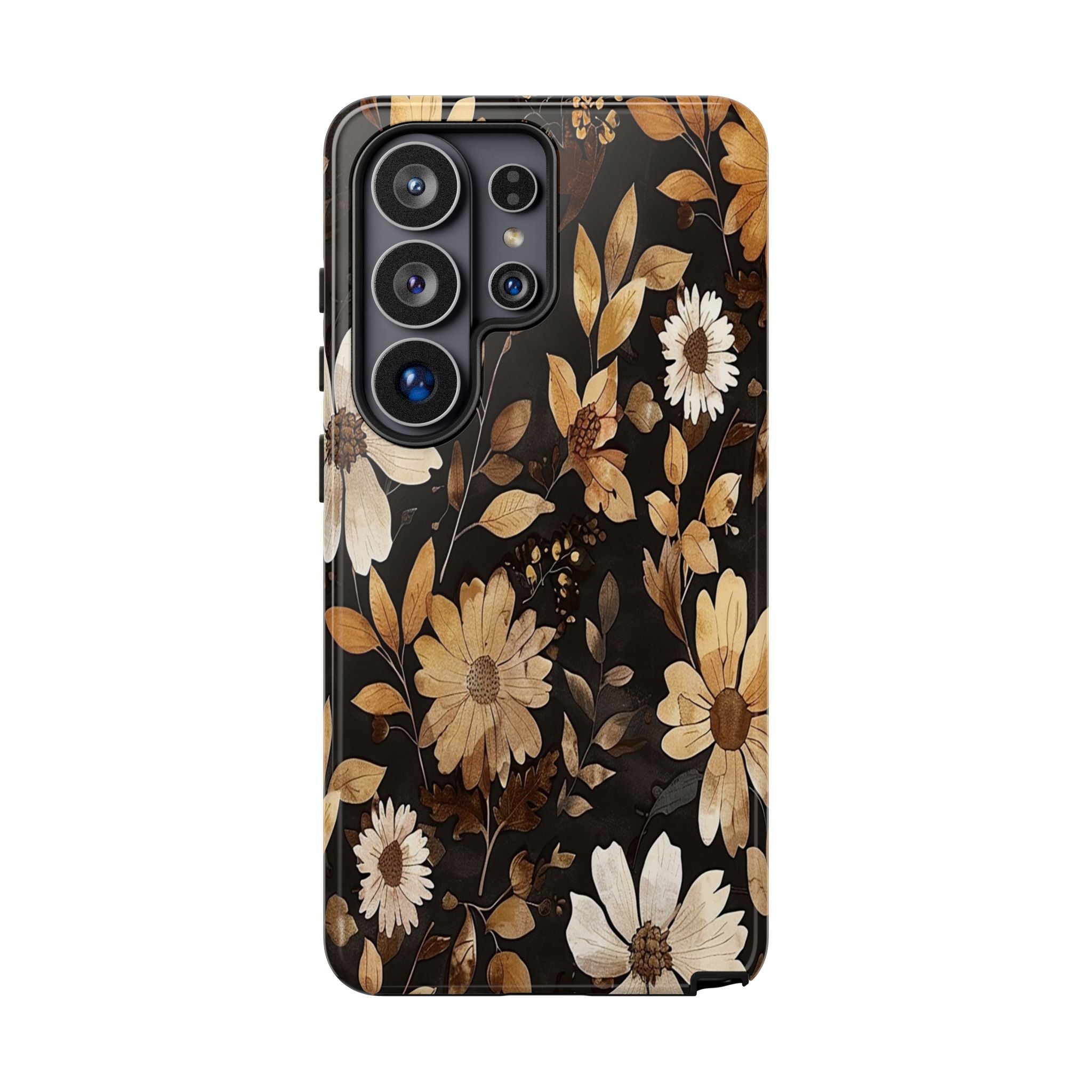 Golden Daisy Botanical on Black