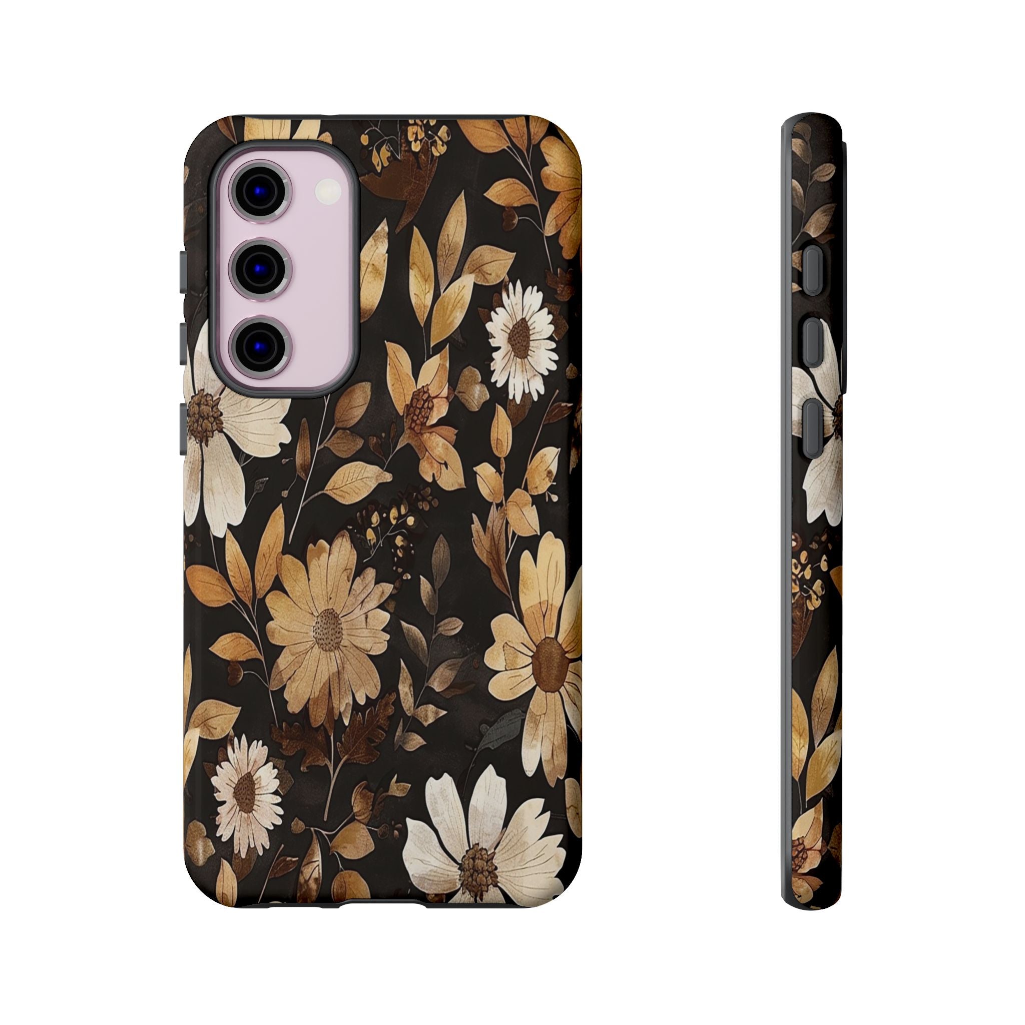 Golden Daisy Botanical on Black