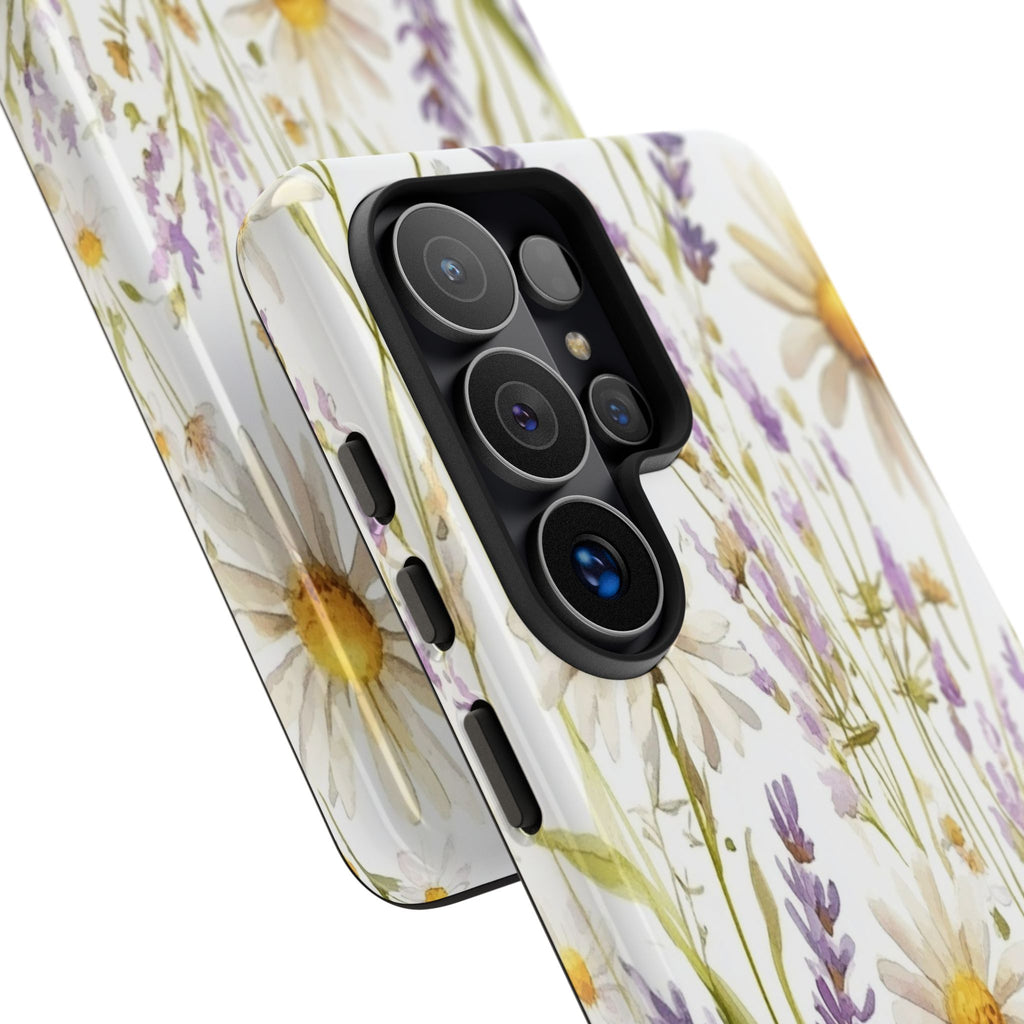 Delicate Watercolor Daisy and Lavender Case