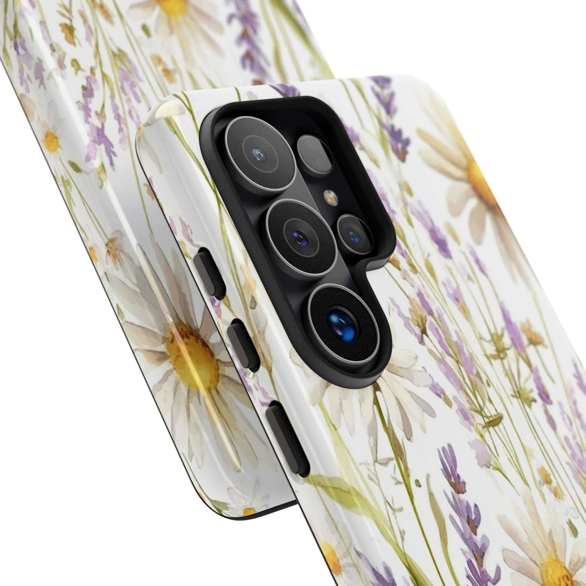 Delicate Watercolor Daisy and Lavender Case
