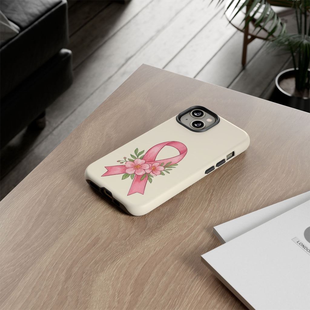 Floral Breast Cancer Awareness Case