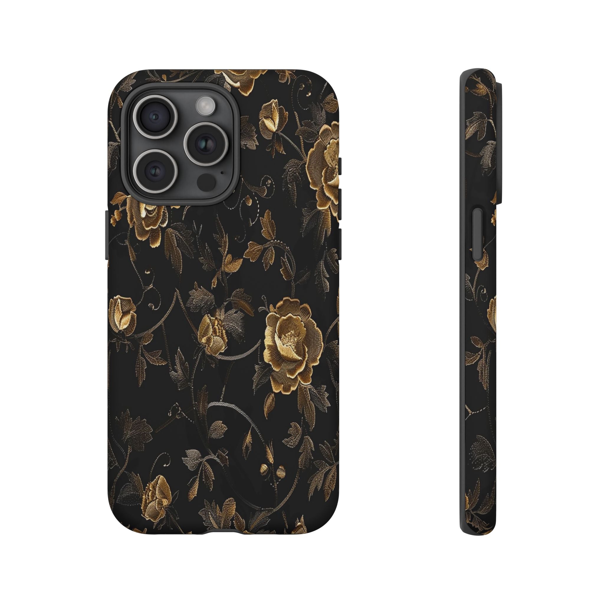 Golden Roses on Black