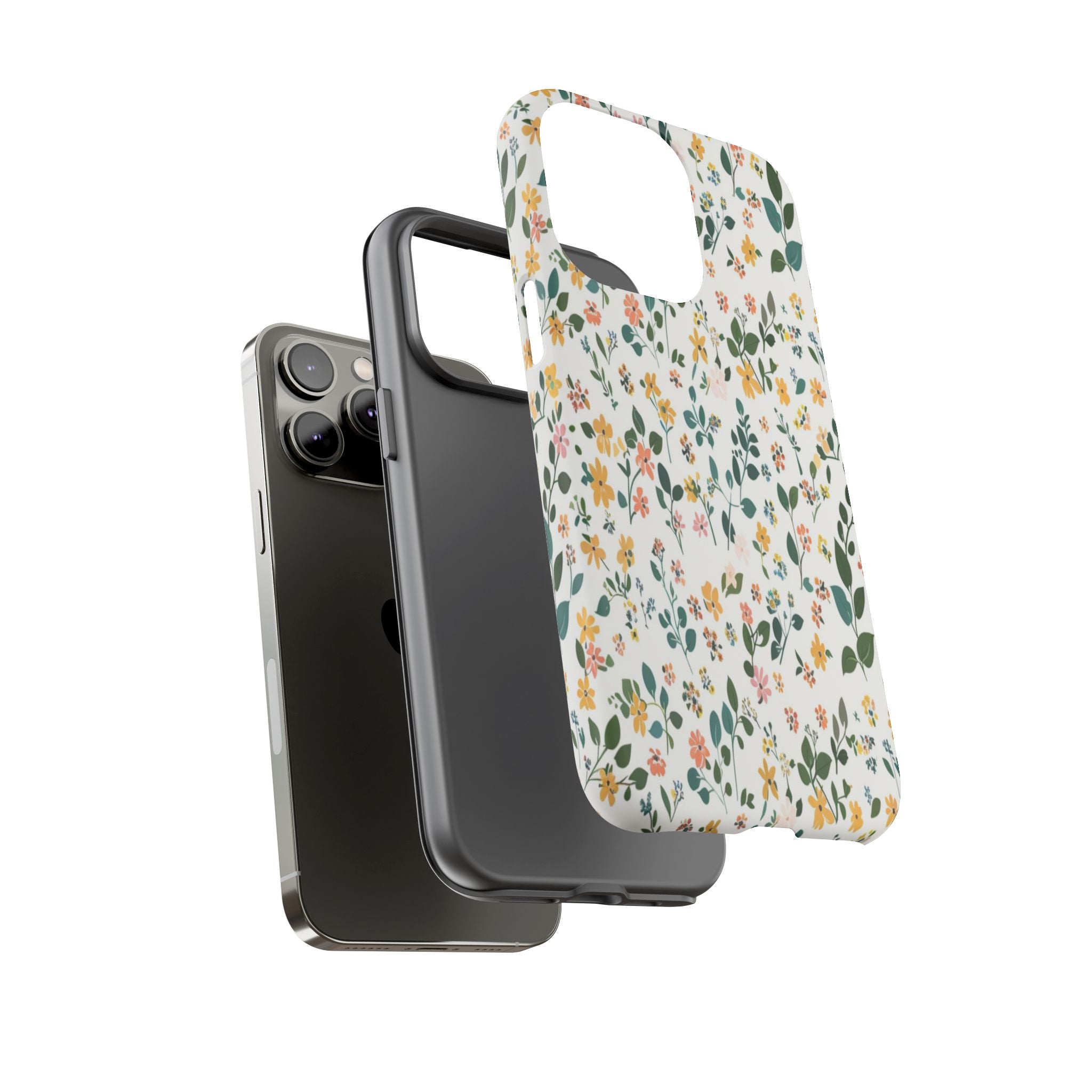 Pastel Leaves and Flowers Case