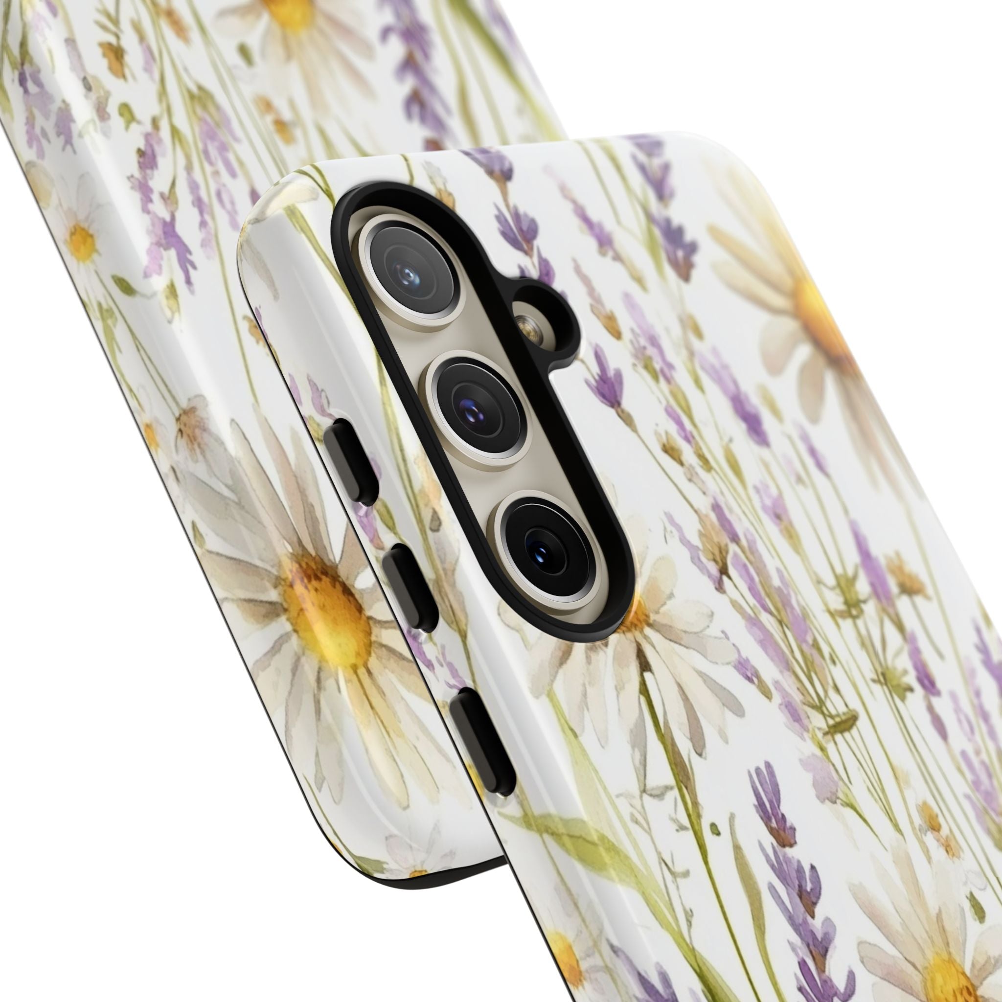 Delicate Watercolor Daisy and Lavender Case