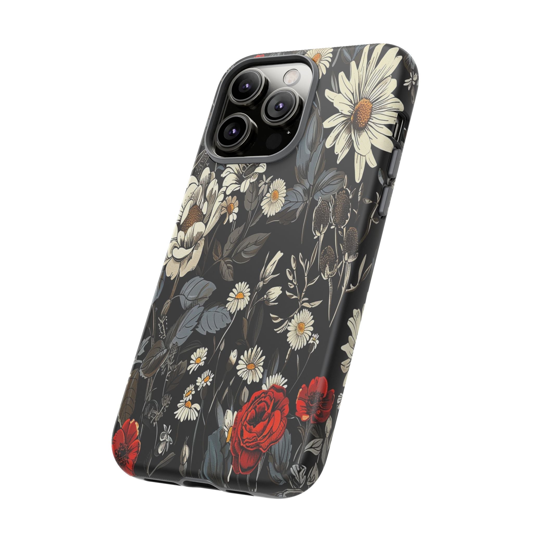 Dark Rose and Daisy Case