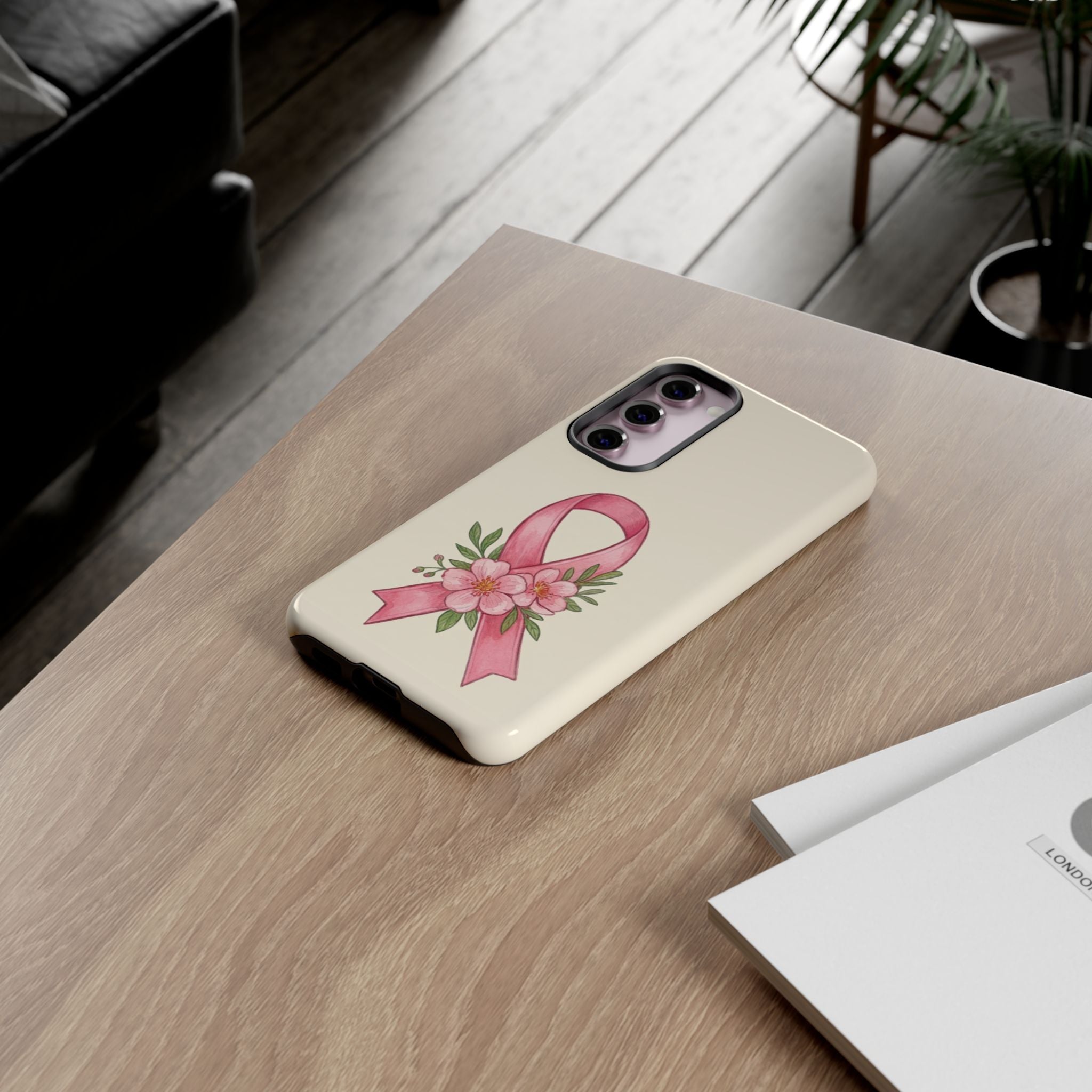 Floral Breast Cancer Awareness Case