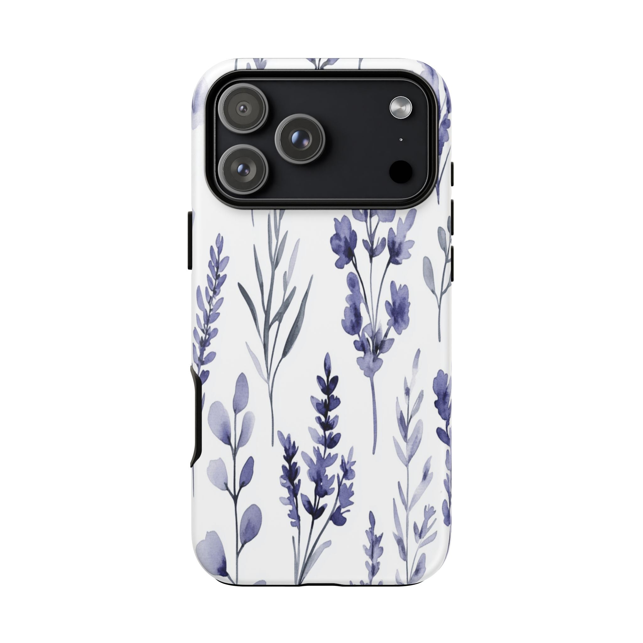 Delicate Purple Botanical Watercolor Floral Pattern
