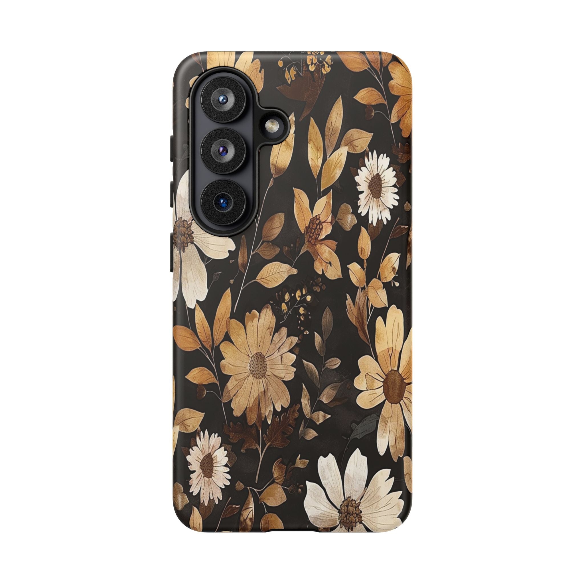 Golden Daisy Botanical on Black