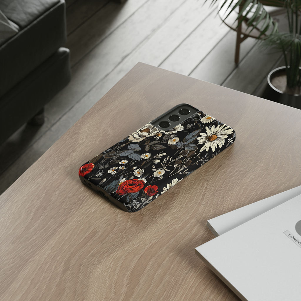 Dark Rose and Daisy Case