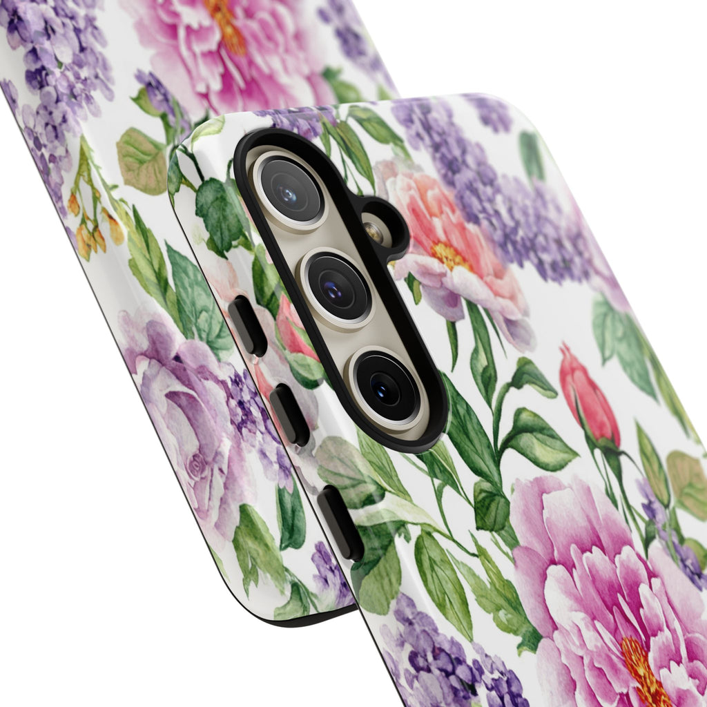 Watercolor Peonies and Lilacs Case