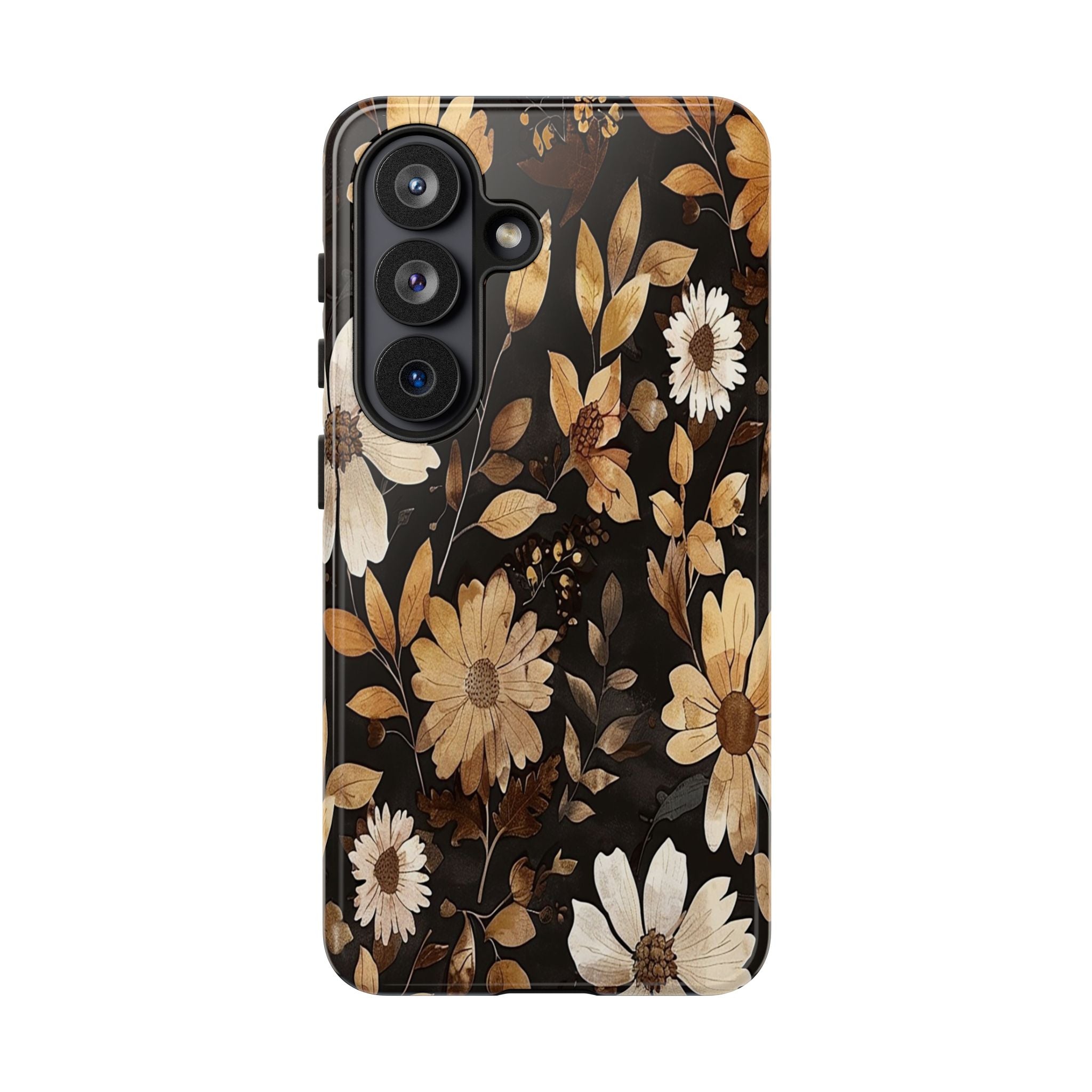 Golden Daisy Botanical on Black