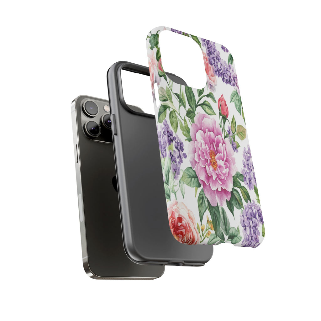 Watercolor Peonies and Lilacs Case