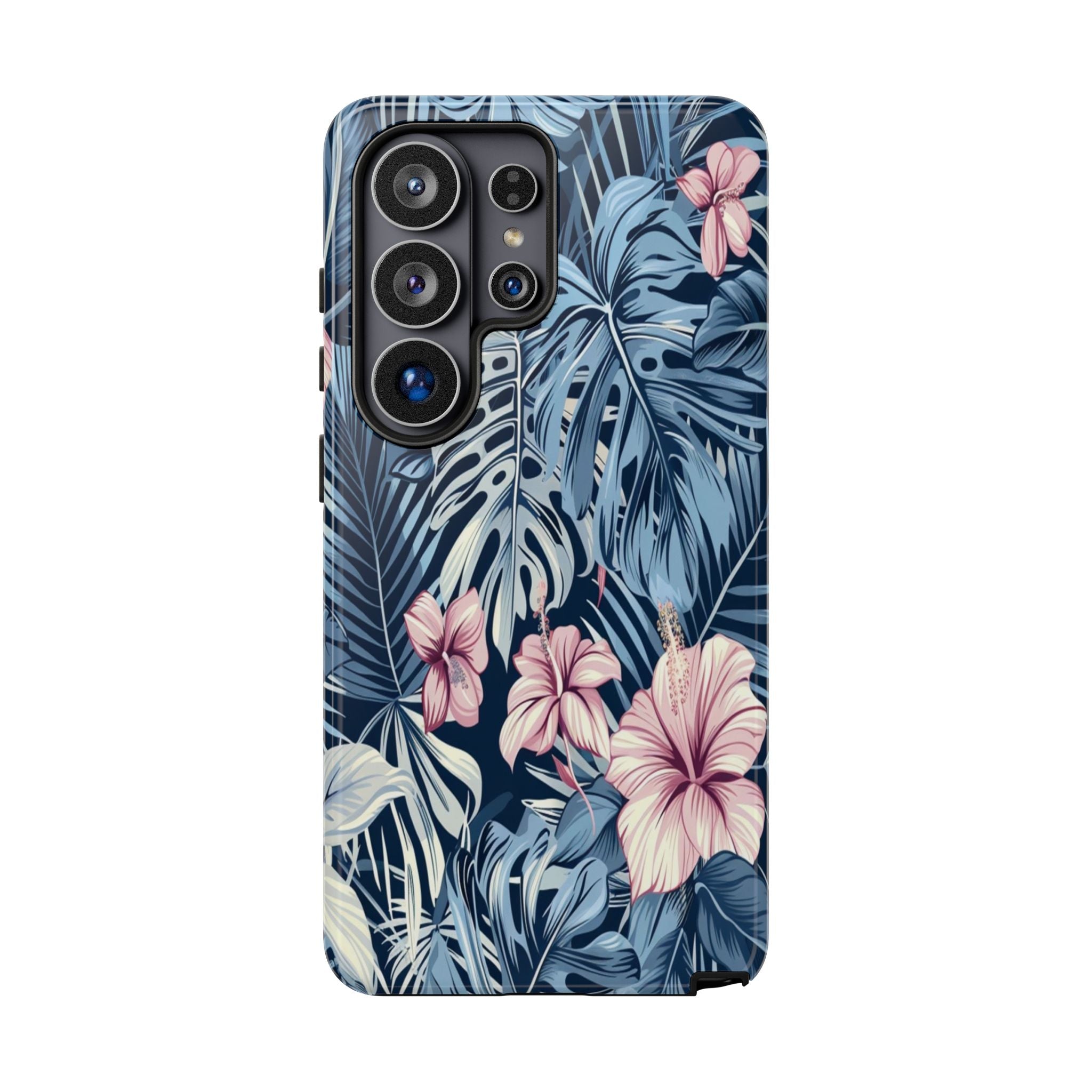 Tropical Hibiscus and Monstera Pattern