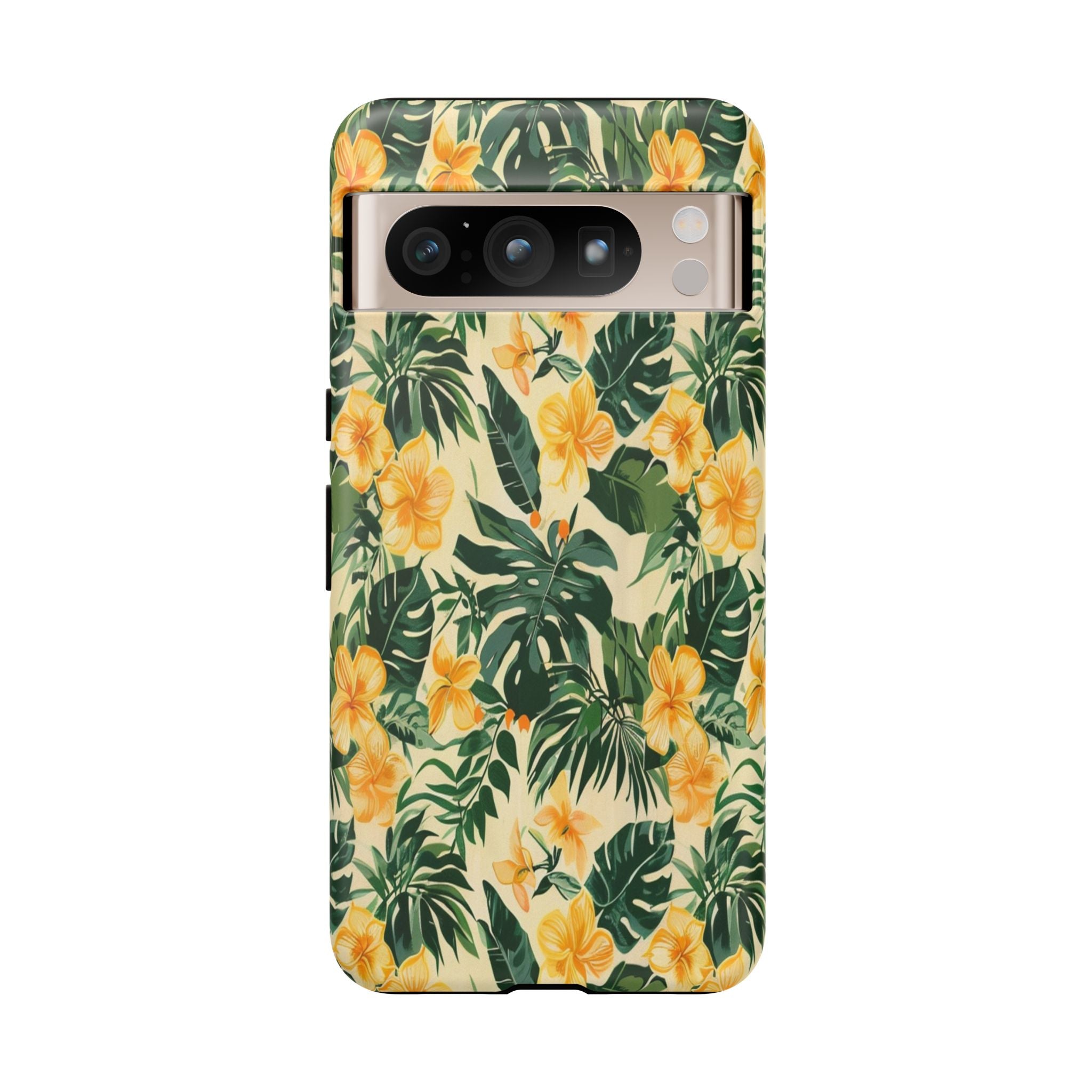 Golden Tropical Blooms