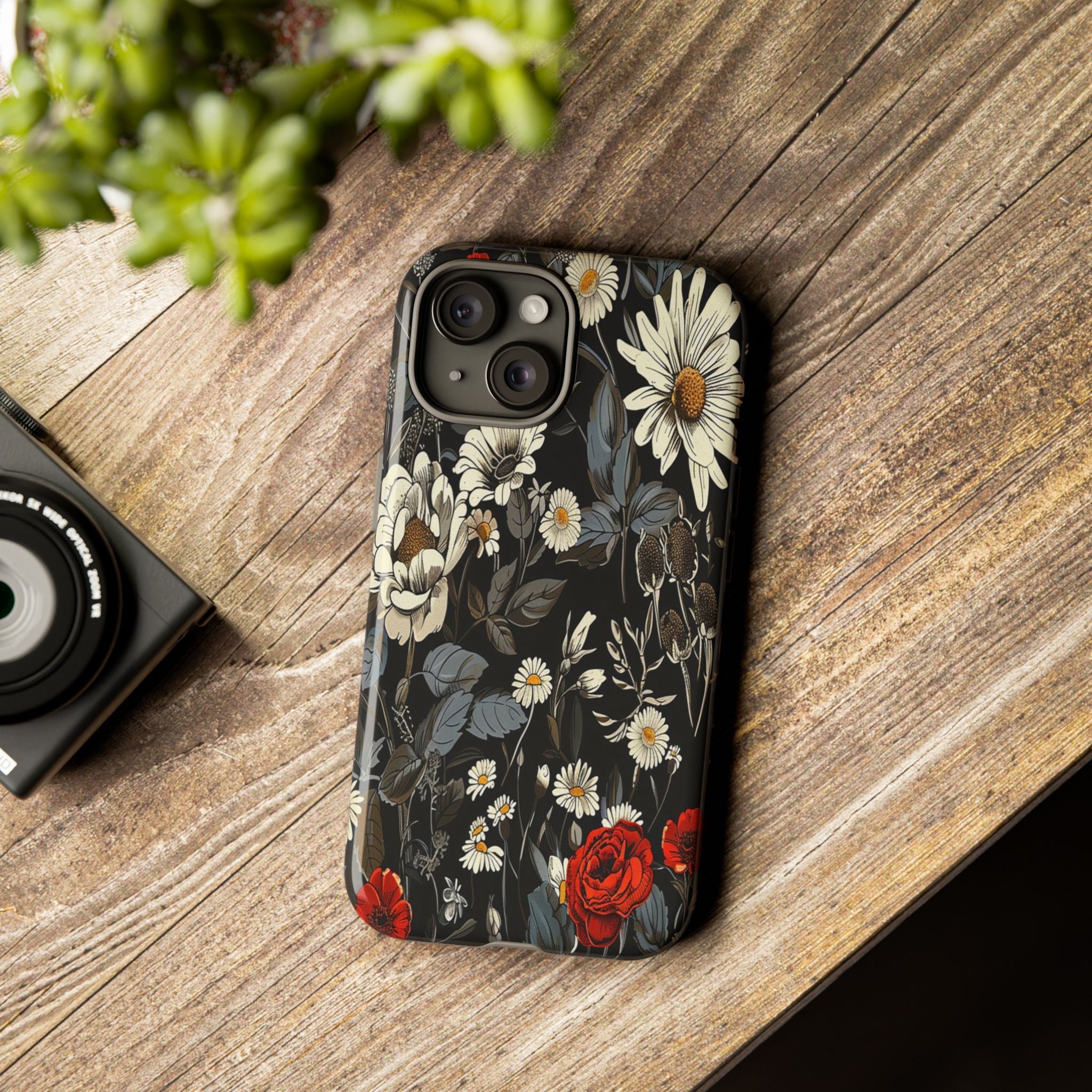 Dark Rose and Daisy Case