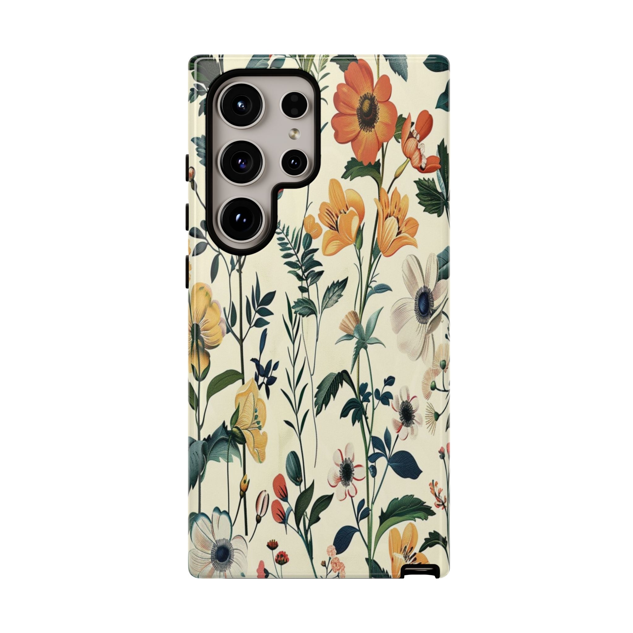 Vintage Botanical Wildflower Seamless Pattern