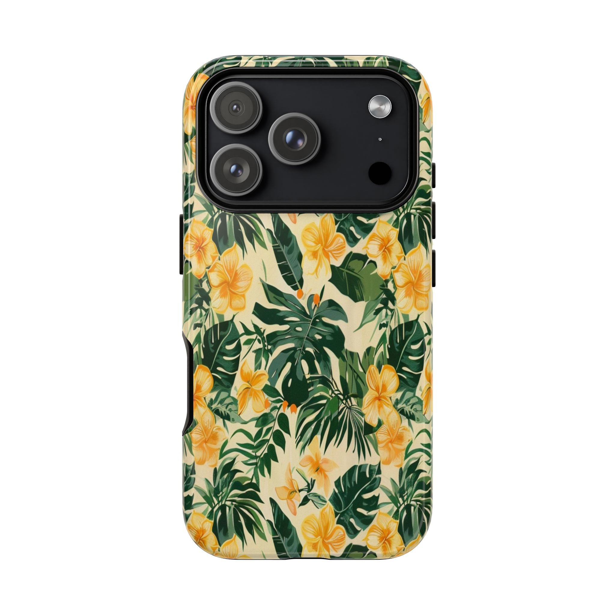 Golden Tropical Blooms