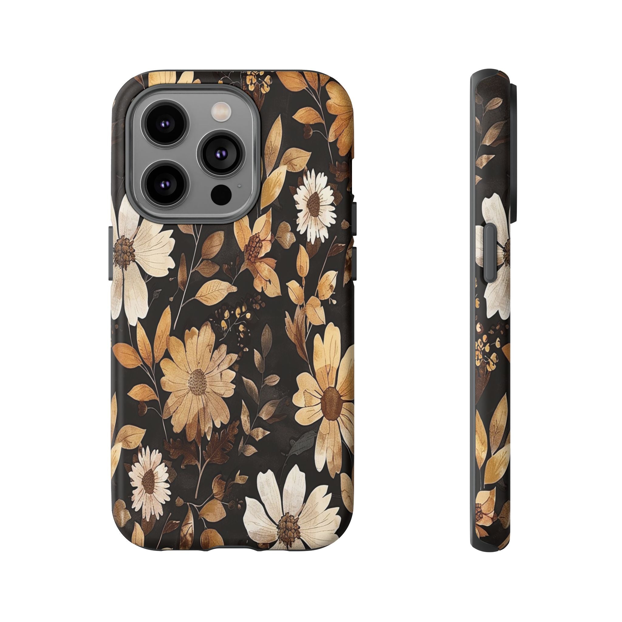 Golden Daisy Botanical on Black