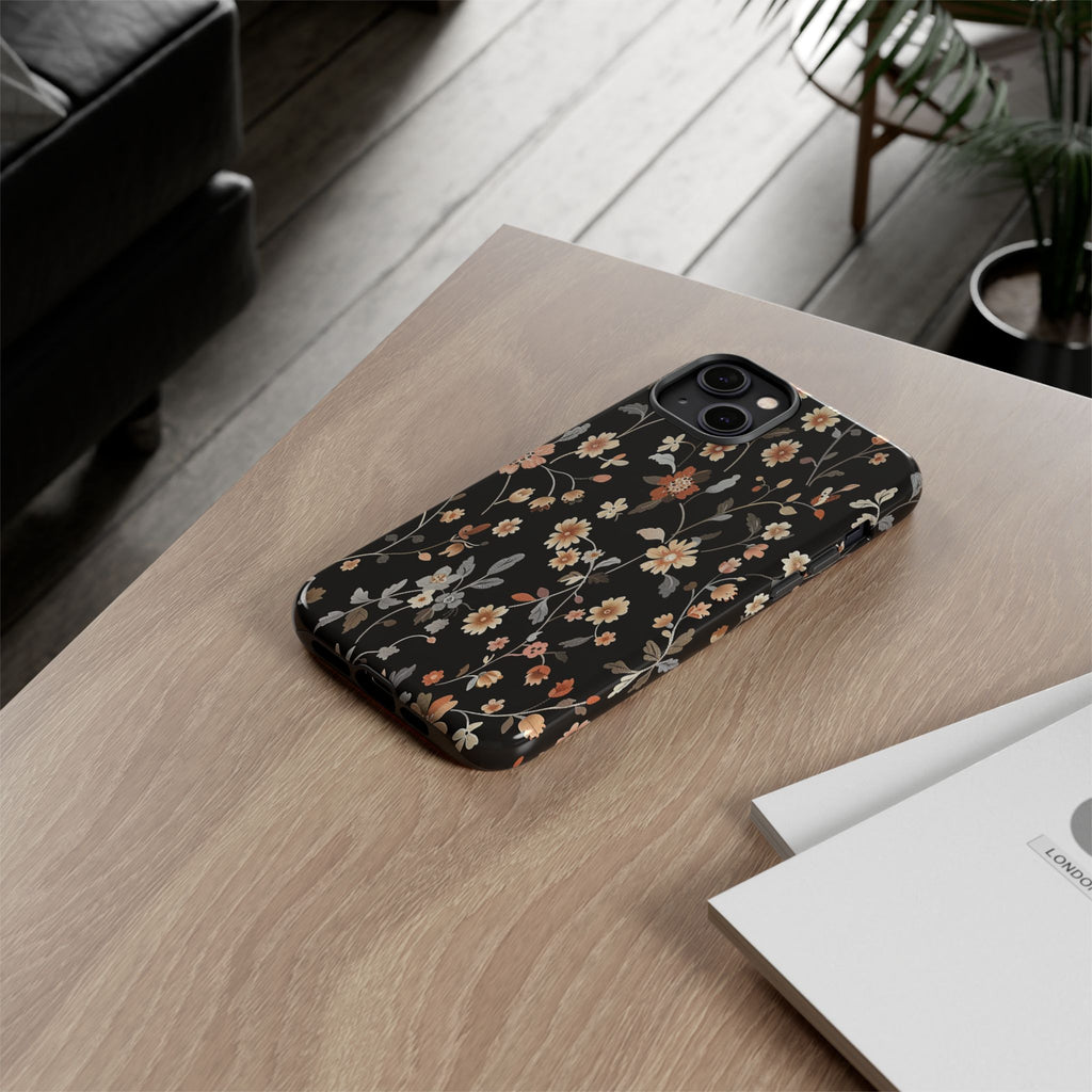 Floral Field on Black Case