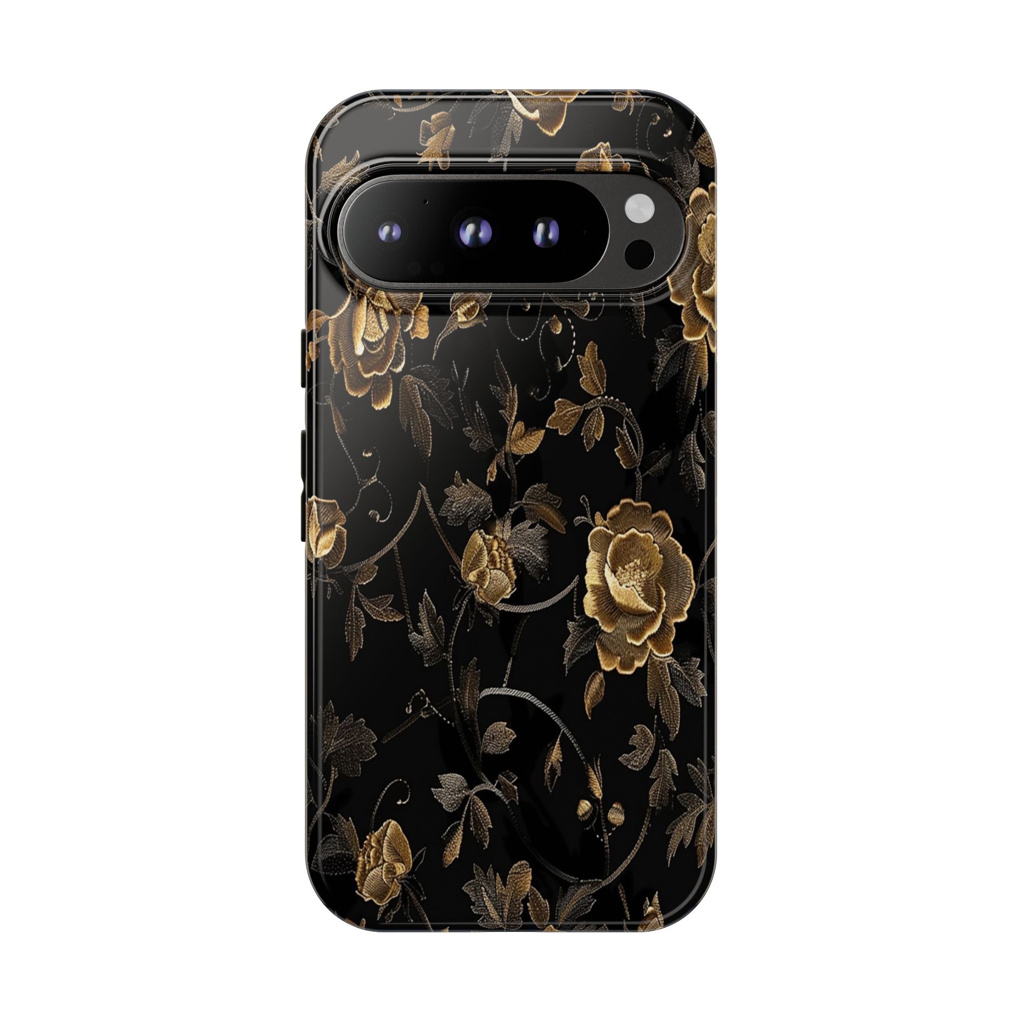 Golden Roses on Black