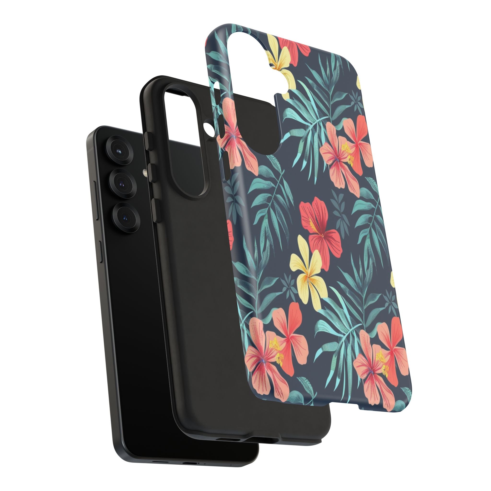 Tropical Hibiscus Navy Case