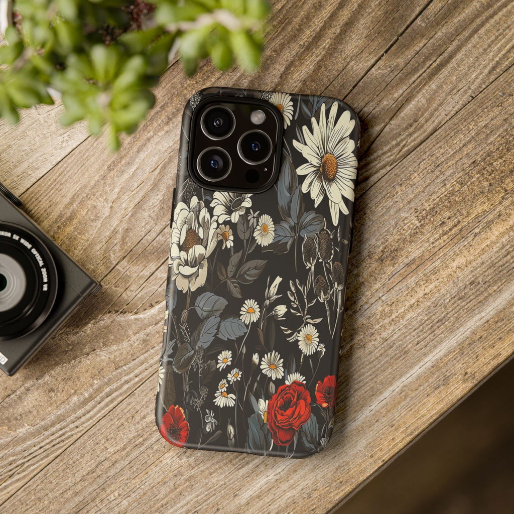 Dark Rose and Daisy Case