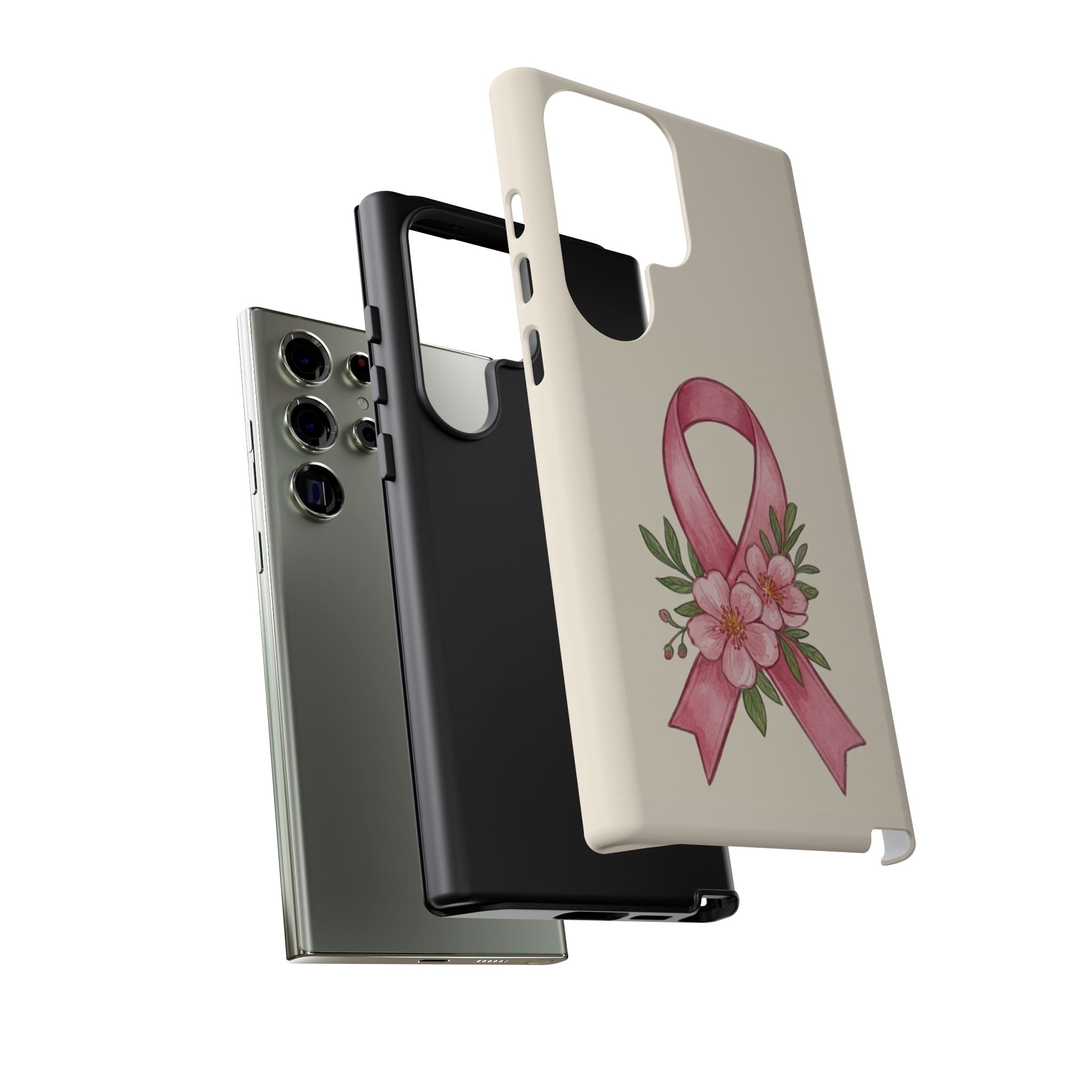 Floral Breast Cancer Awareness Case