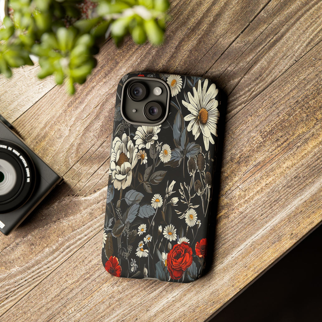 Dark Rose and Daisy Case