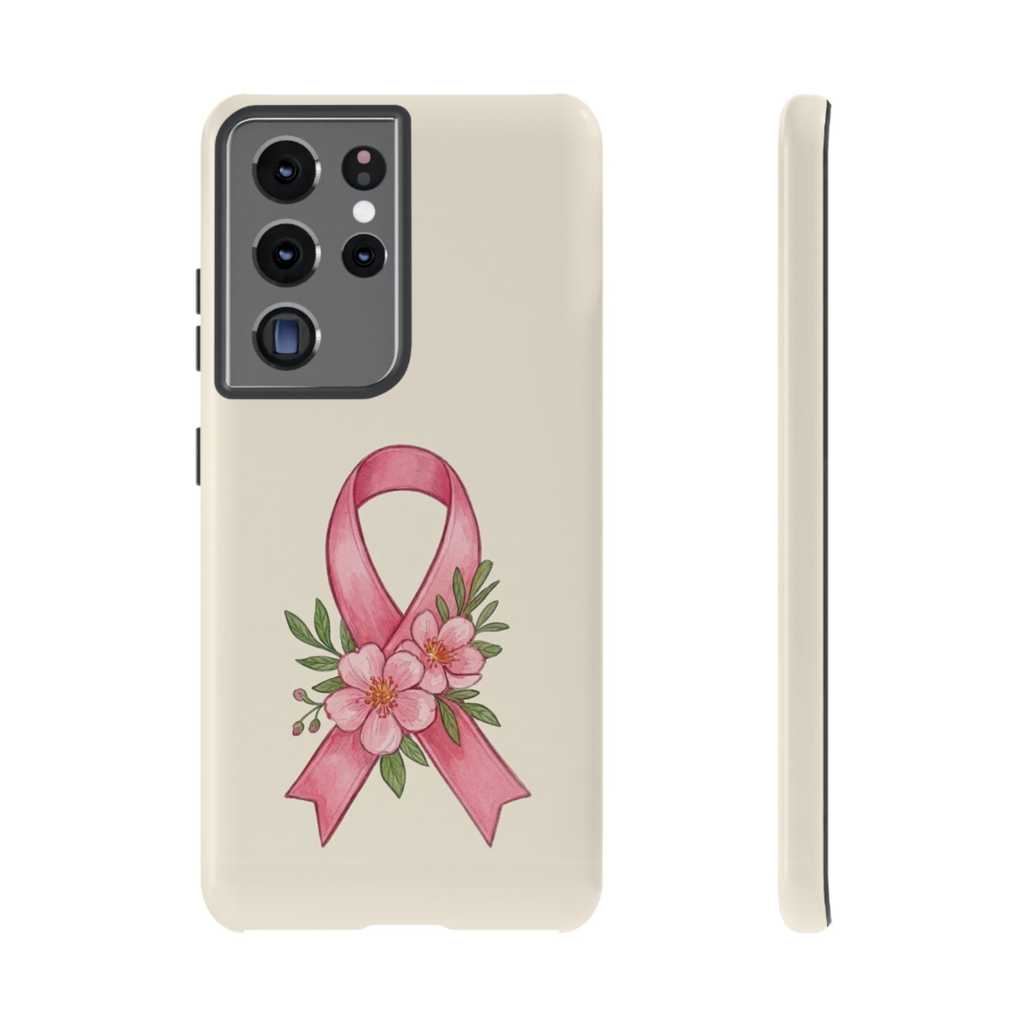 Floral Breast Cancer Awareness Case