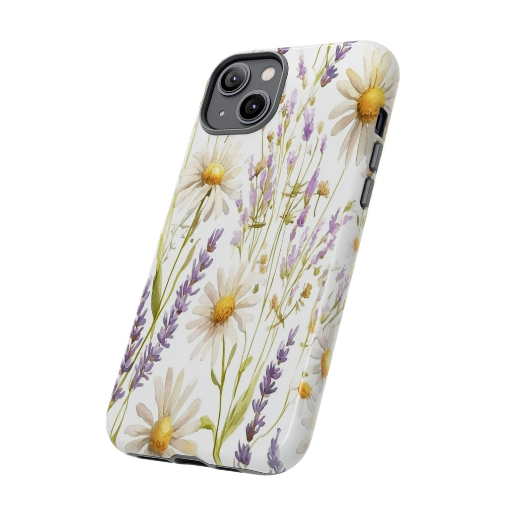 Delicate Watercolor Daisy and Lavender Case
