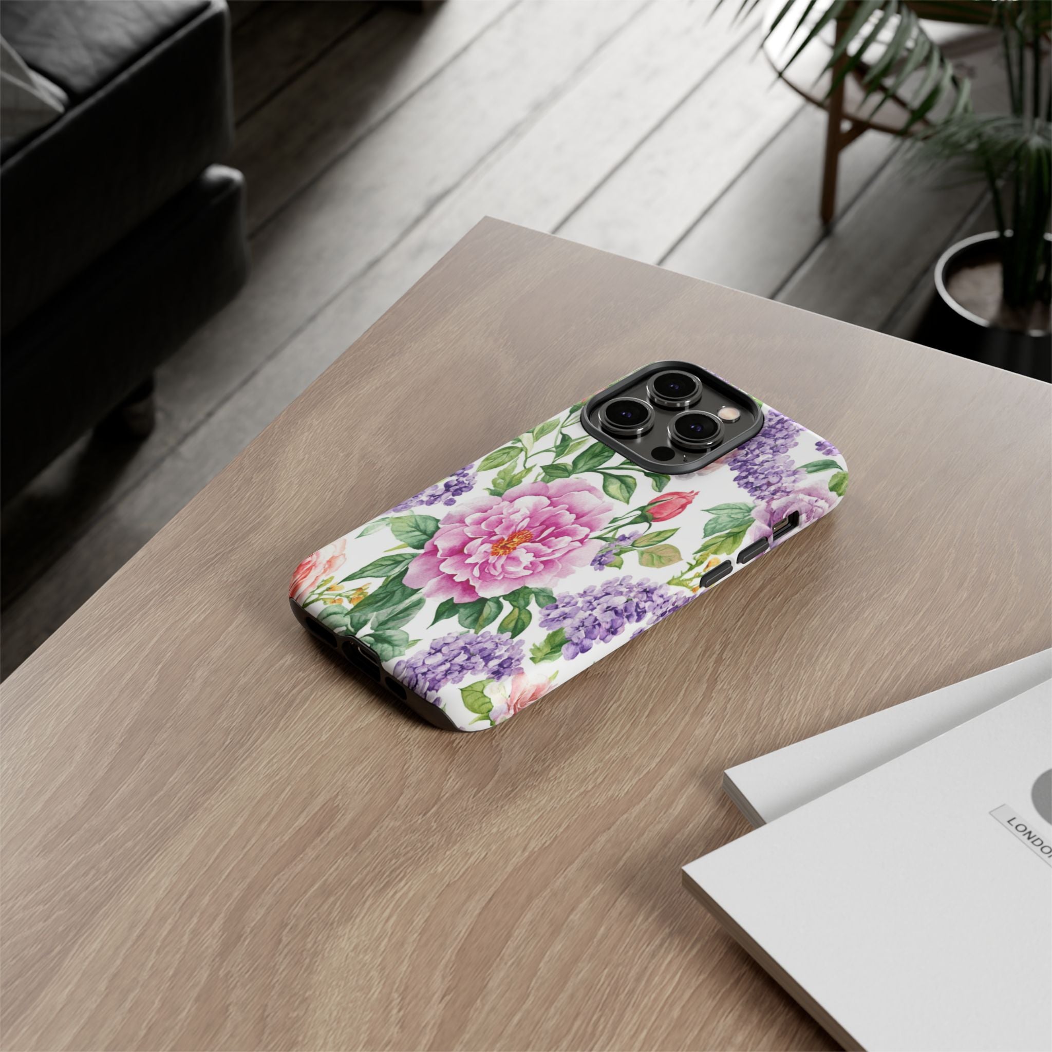 Watercolor Peonies and Lilacs Case