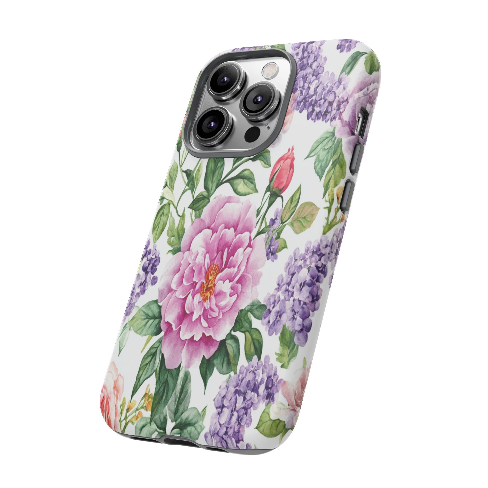 Watercolor Peonies and Lilacs Case
