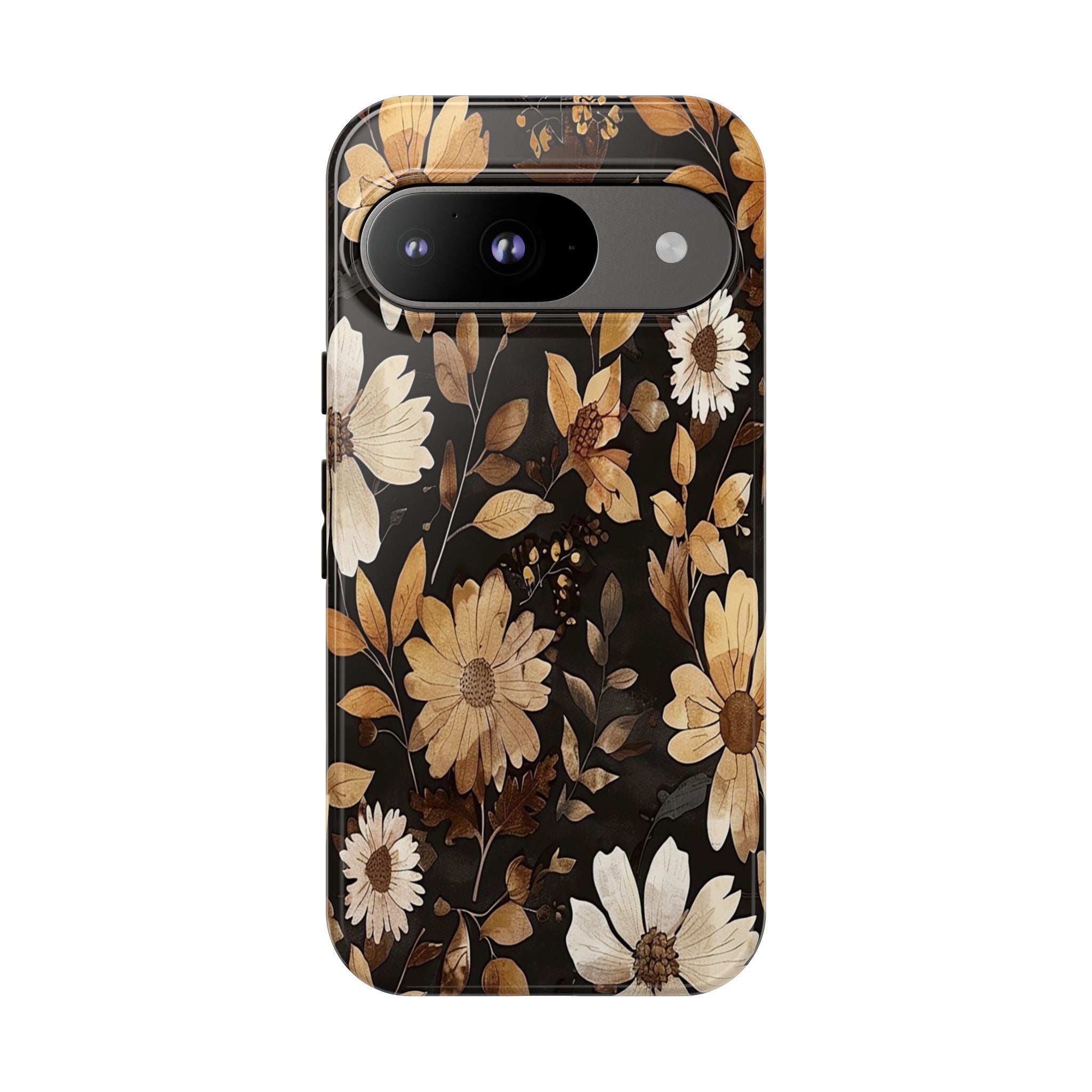 Golden Daisy Botanical on Black