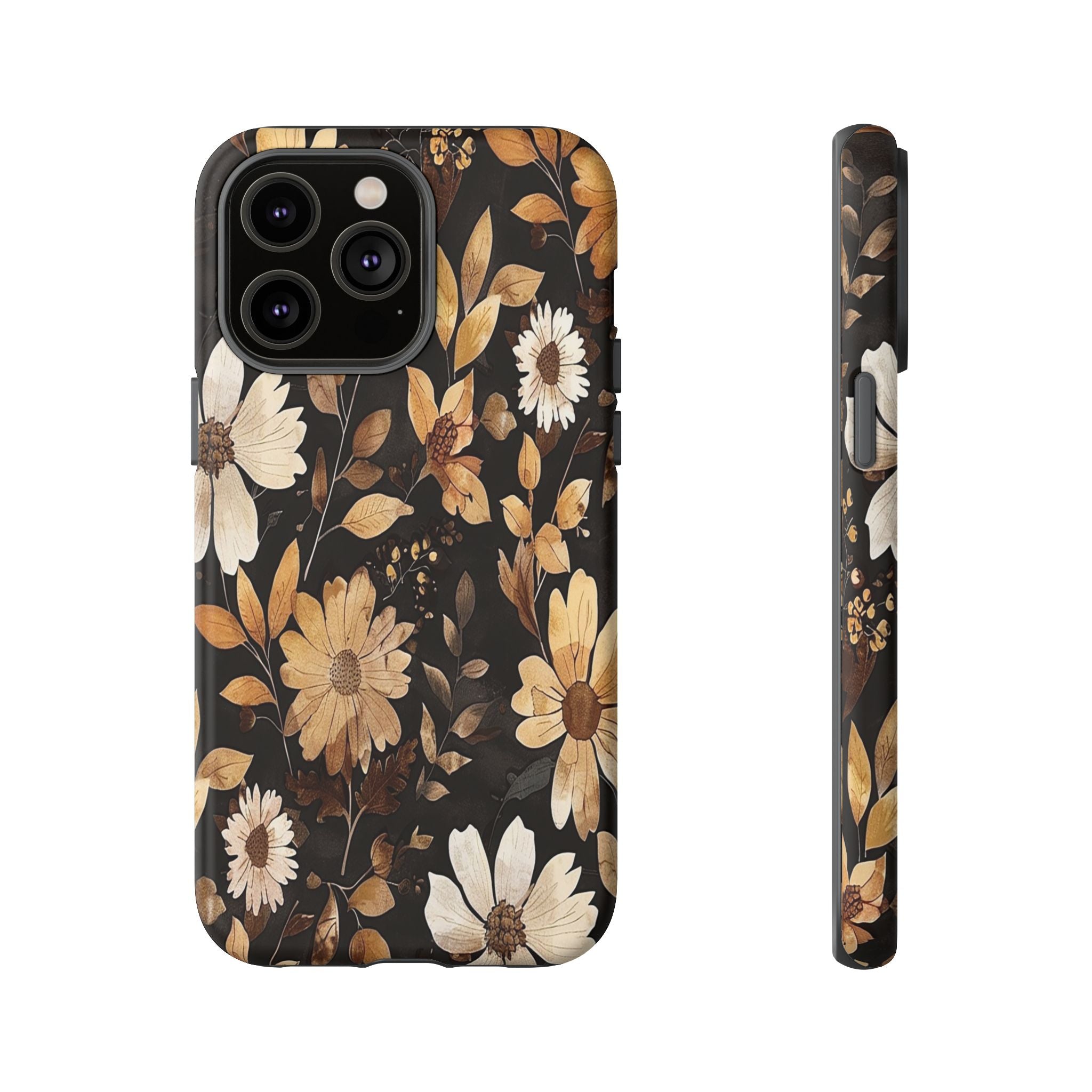 Golden Daisy Botanical on Black