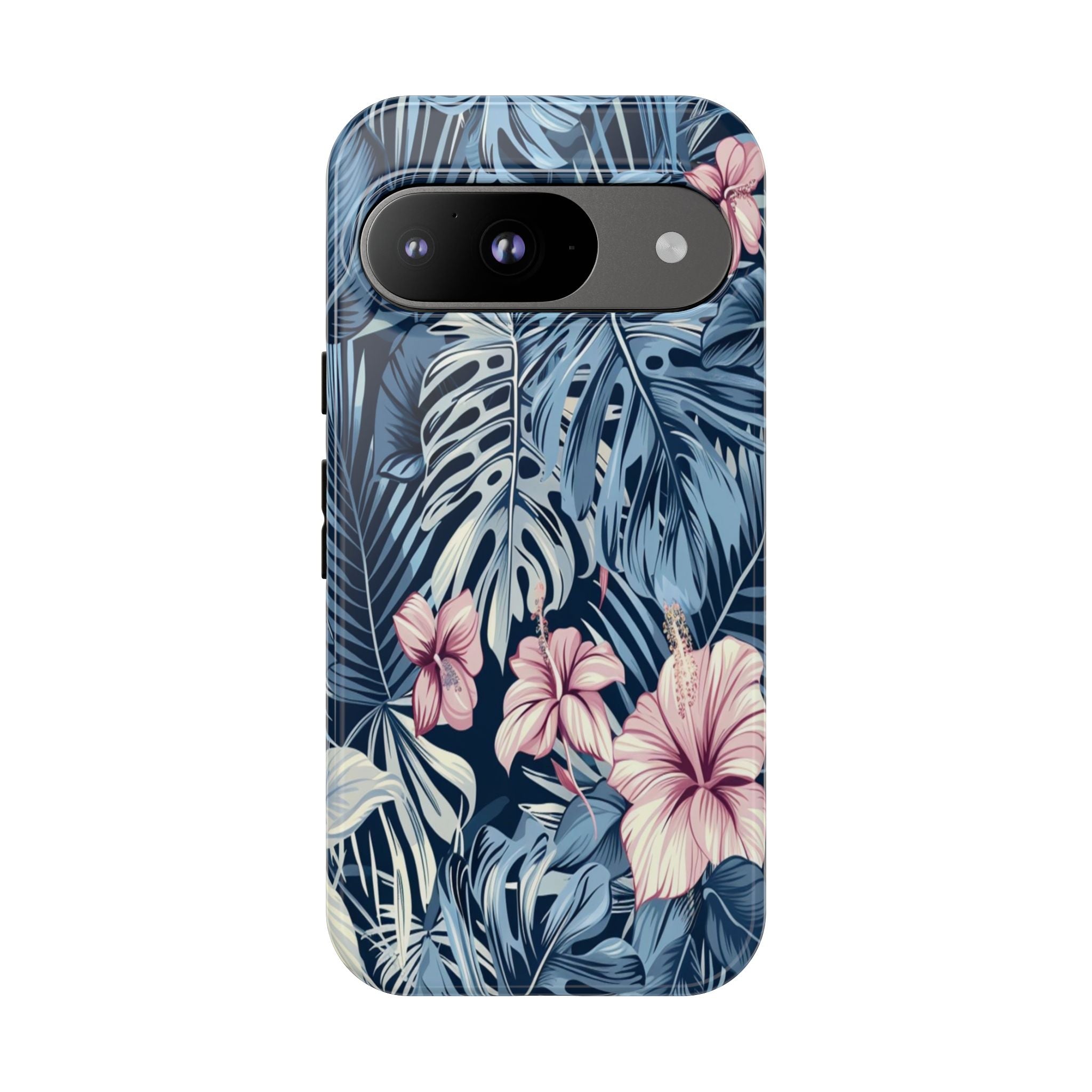 Tropical Hibiscus and Monstera Pattern